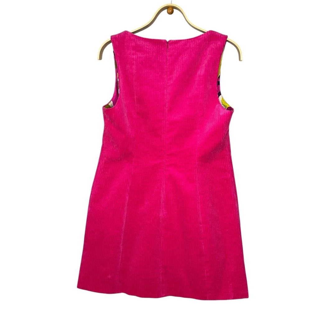 TRINA TURK Boroughs Corduroy Button Front Minidress In Trina Pink. Sz: 12 - Picture 6 of 9